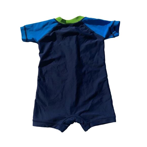 Hanna Andersson Rash Guard Swimsuit w Dino, VGUC, Sz 60cm (3-6mo) (AA2) - Picture 2 of 8